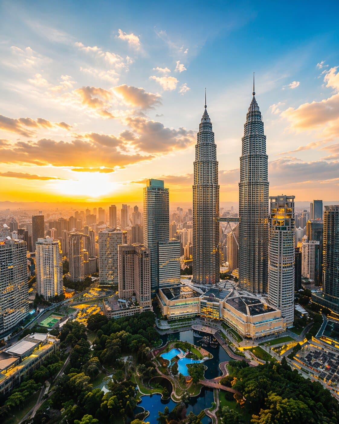 Kuala Lumpur skyline at sunset